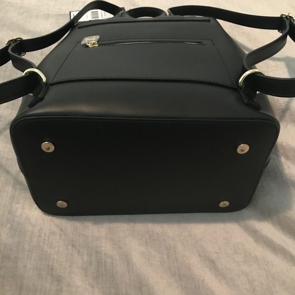 NWT BCBG Black Juliet Leather Backpack - Picture 6 of 8